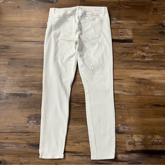 PAIGE White Verdugo Ankle Crop Mid Rise Women's Jean Denim Pants Stretch Casual - Picture 6 of 16